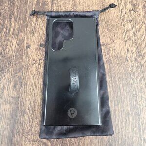 Loopy Phone Case Samsung Galaxy S23 Ultra Stealth Black Matte Solid Bumper Basic